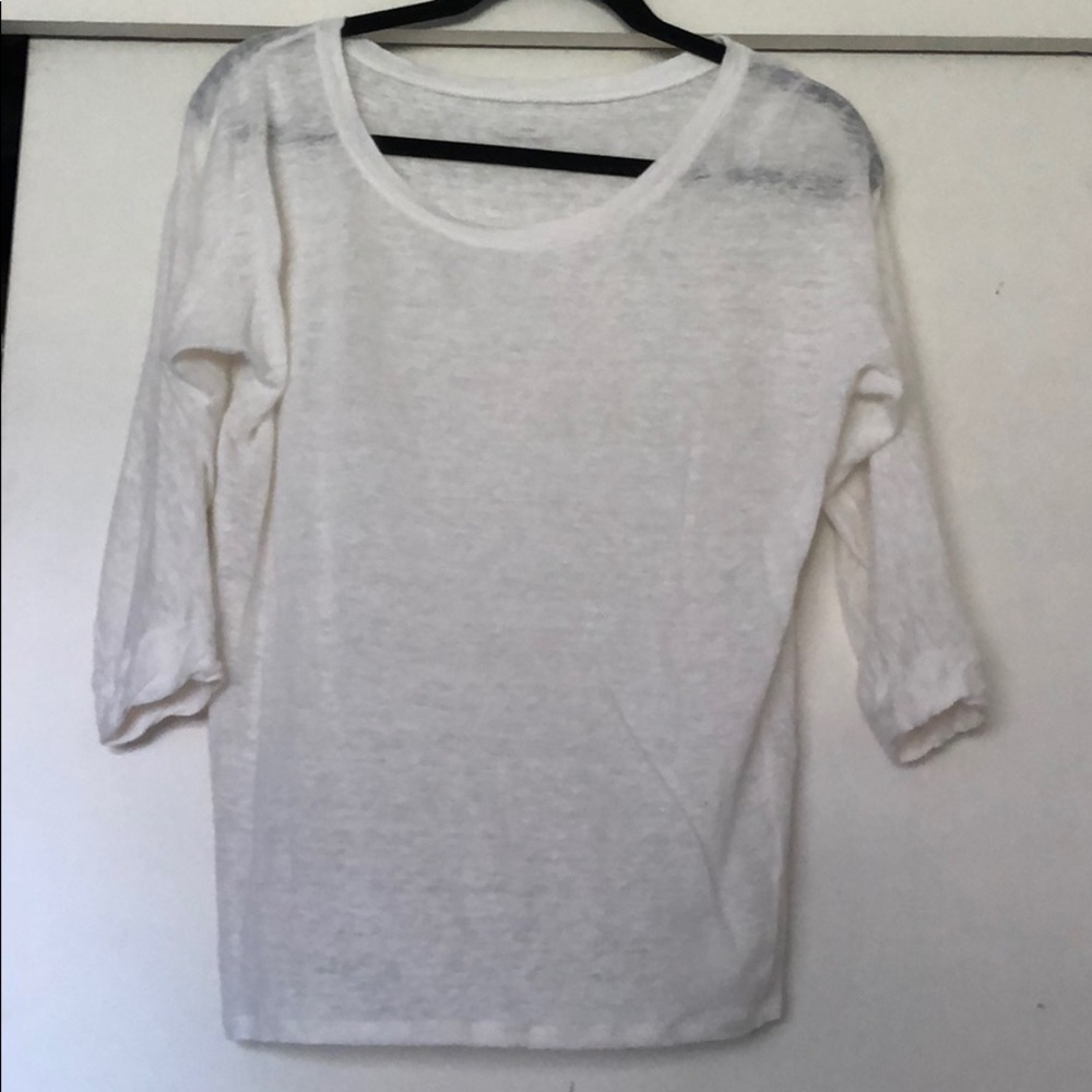 JJcrew 3/4 sleeve shirt, 100% linen.